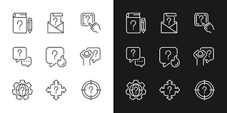 Diffe Equations Linear Icons Set