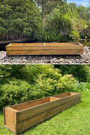 Large Wooden Trough Planter