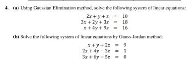 Using Gaussian Elimination Method