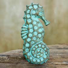 Recycled Paper Seahorse Wall Sculpture