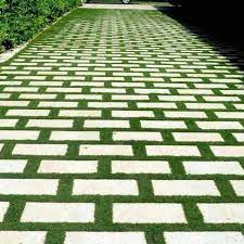 Natural Stone Paver With Grass Usage