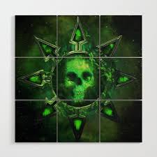 Chaos Icon Nurgle Wood Wall Art By