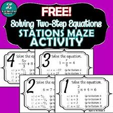 Free Stations Maze Activity Algebra