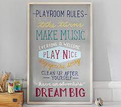 Playroom Rules Wall Art Pottery Barn Kids