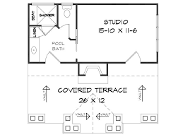 Pool House Plan With Studio 019p 0001