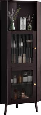Yok Corner Cabinet With Glass