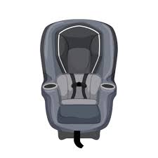 Safety Baby Car Seat Cartoon Vector