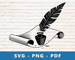 Quill And Ink Svg Quill And Paper Png