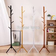 Solid Wood Coat Rack Stand For