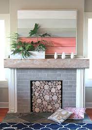 Diy Birch Wood Fireplace Cover Diy