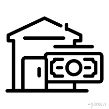 Save House Money Icon Outline Save