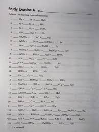 Solved Study Exercise 4 Name Zn