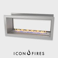 Icon Fires Double Sided Slimline 1100