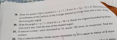 19 Draw The Graphs Of The Equations X