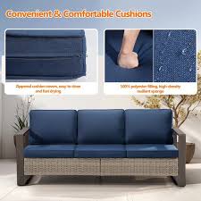 Joyside 3 Seat Wicker Outdoor Patio