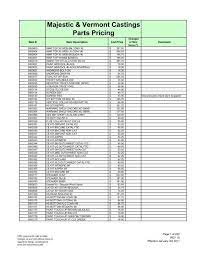 Majestic Amp Vermont Castings Parts