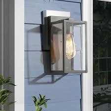 Lnc Modern Black Outdoor Sconce With