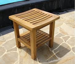 Buy Square Shower Bench Teaklab