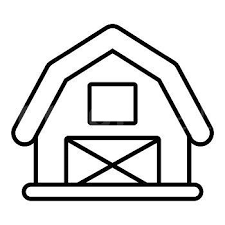 Horse Barn Icon Outline Ilration