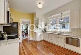 Kitchen Interior With White Cabinets