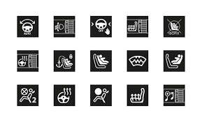 Car Interior Tech Icons Car Signs