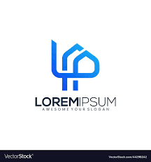 Logo Letter Home Icon Line Art Style