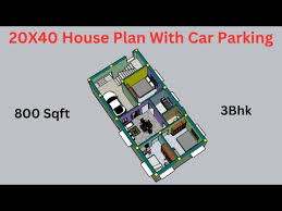 20x40 House Plan With Car Parking
