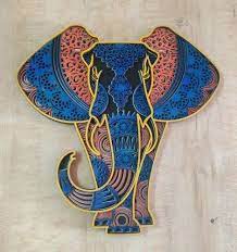 Mdf Wooden Elephant Wall Hanging Size