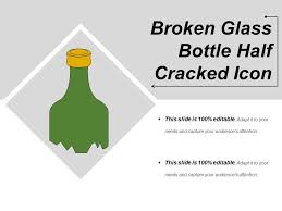 Broken Glass Bottle Half Ed Icon