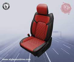 Car Seat Cover In Black And Red Fully