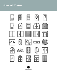 Vector Icons Of Doors And Windows