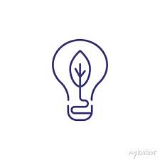 Low Energy Bulb Line Icon Energy