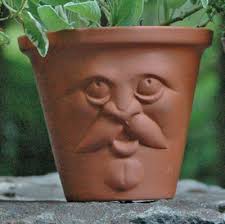 Old Man Face Pot Planters Finials
