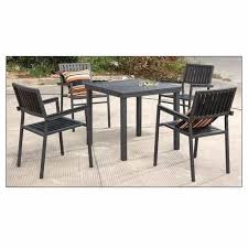 Axis White Brown Outdoor Metal Dining