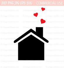 House Svg Dxf House With Hearts