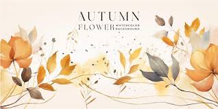 Autumn Background Vector Hand Painted