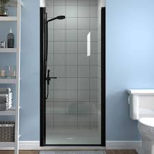 Shower Door In Black With Clear Glass