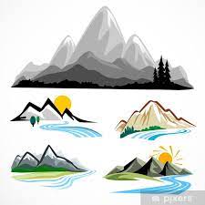 Wall Mural Abstract Mountain And Hills