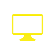 Eps10 Yellow Vector Monitor Or Pc Icon