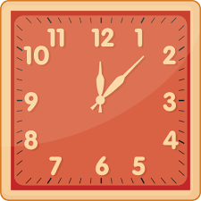 Classic Wall Clock Isolated Vector