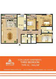 Apartment Type 3c Three Bedroom