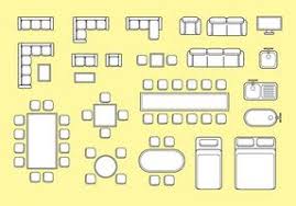 Floor Plan Furniture Vector Art Icons