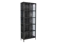 84 Tall Salinas Iron Glass Cabinet