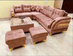 7 Seater Wooden Luxury L Shape Sofa Set