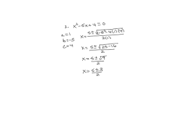 Solve Using The Quadratic Formula