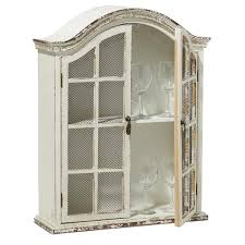 Litton Lane White Distressed Wood 28 In