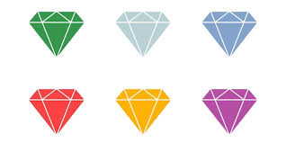 Diamond Icon Set Vector Logo Design