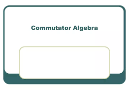 Ppt Commutator Algebra Powerpoint
