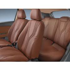 Leather Rexin Brown Black Car Seat
