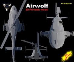 airwolf bell 222 replica 3d model 3d